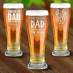 Engraved Premium Beer Glasses