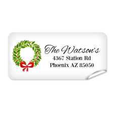 Wreath Return Address Label