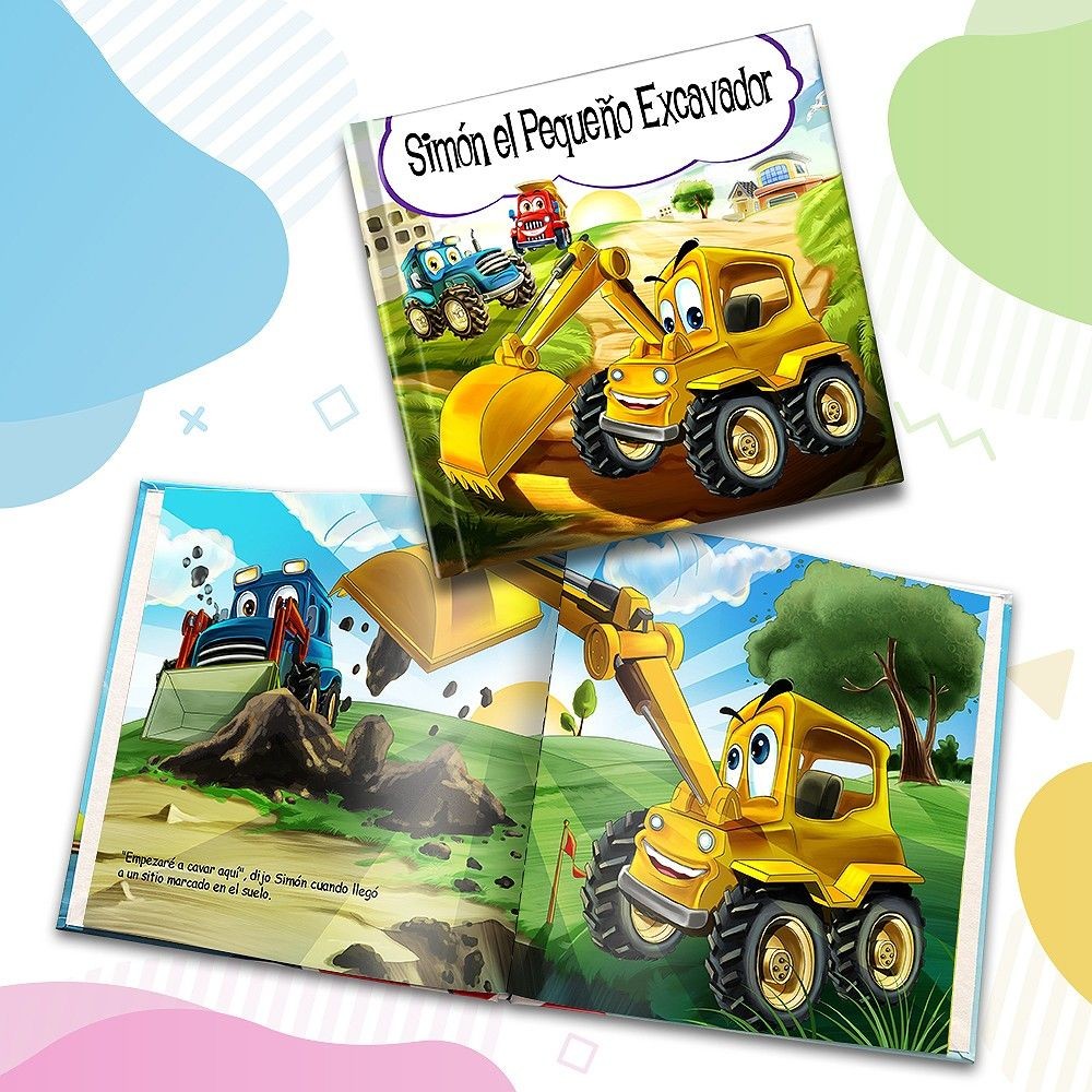 "El Pequeño Excavador" Libro de cuentos personalizado - MX|US-ES|ES