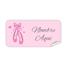Etiqueta Rectangular  Zapatillas de Ballet