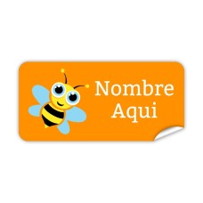 Etiqueta Rectangular  Abeja