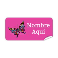Etiqueta Rectangular  Mariposa