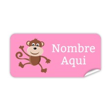 Etiqueta Rectangular Funky Monkey