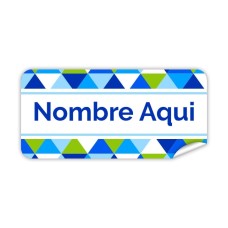 Etiqueta Rectangular  Geométrico