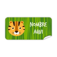 Etiqueta Rectangular  Tigre