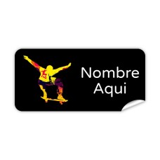 Etiqueta Rectangular  Skater