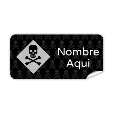 Etiqueta Rectangular Calaveras