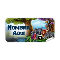 Etiqueta Rectangular  Visita al Zoológico