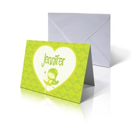 6x4 Landscape Green Girl Card