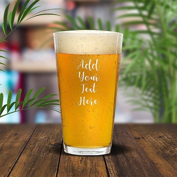 Add Your Own Message Engraved Standard Beer Glass