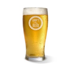Circle Engraved Standard Beer Glass