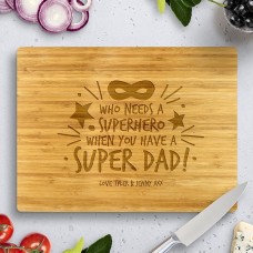 Super Dad Kitchen Bamboo Cutting Board