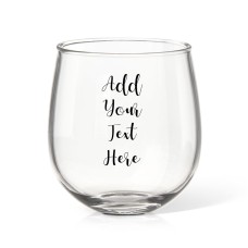 Add Your Own Message Stemless Wine Glass