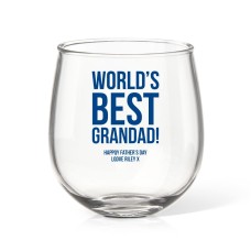 Best Grandad Stemless Wine Glass