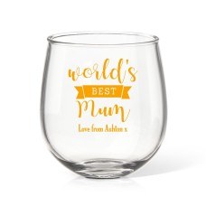 Best Mum Stemless Wine Glass