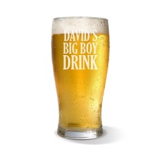 Big Boy Engraved Standard Beer Glass