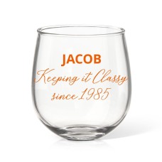 Classy Stemless Wine Glass