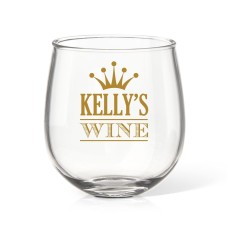 Crown Stemless Wine Glass