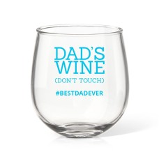 Don't Touch Stemless Wine Glass