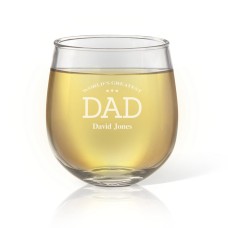 Greatest Dad Engraved Stemless Wine Glass