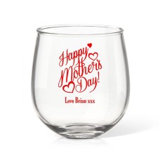 Happy Mother's Day Stemless Wine Glass