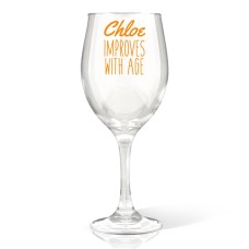 Improves with Age Wine Glass