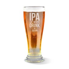 Add Your Own Message Premium Beer Glass