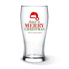 Santa Hat Standard Beer Glass