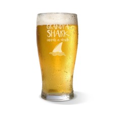 Shark Engraved Standard Beer Glass