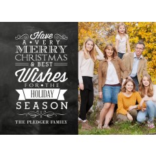 5x7" Chalk Board Christmas Card