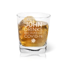 Covid Engraved Tumbler Glass