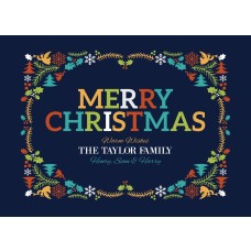 5x7" Festive Christmas Card
