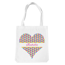 Heart White Tote Bag