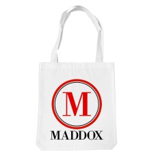 Monogram White Tote Bag