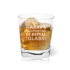 Quarantine Engraved Tumbler Glass