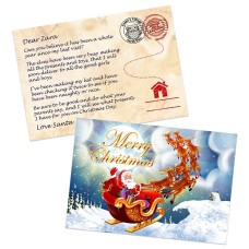 Sleigh Taking Off Santa Postcard