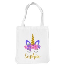 Unicorn White Tote Bag