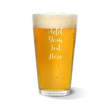 Add Your Own Message Engraved Standard Beer Glass