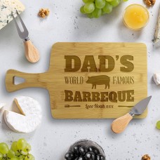 Dad's Famous Barbeque Rectangle Bamboo Paddle Board