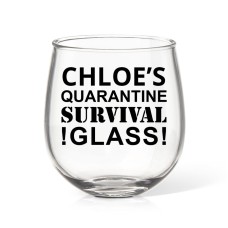 Quarantine Stemless Wine Glass