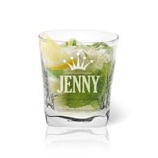 Crown Engraved Tumbler Glass