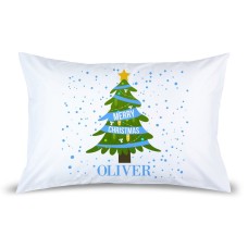 Blue Christmas Pillow Case