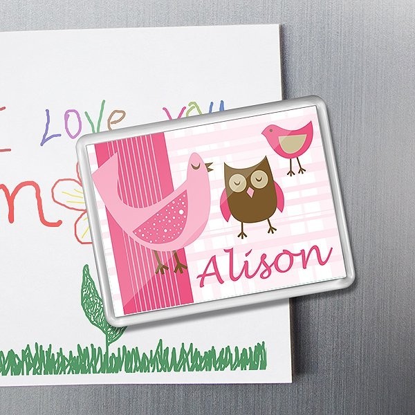 Fridge Magnet with Pink Bird