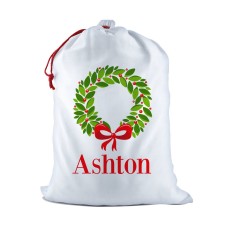 Christmas Wreath Santa Sack
