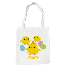 Easter Chicks White Tote Bag