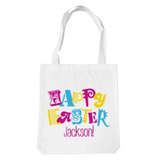 Happy Easter White Tote Bag