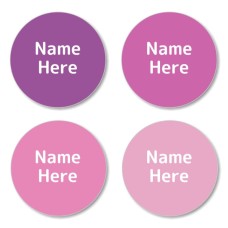 Magenta Shoe Dot Label