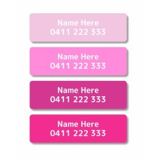 Pinks Iron On Clothing Label