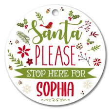 Please Stop Round Porcelain Ornament
