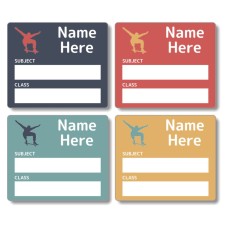 Skater School Book Label